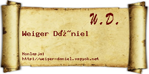 Weiger Dániel névjegykártya